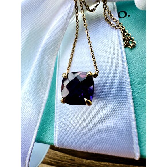 💜Rare and Retired Tiffany & Co. Amethyst Sparkler Necklace in 18k Rose Gold💜 - Picture 7 of 10